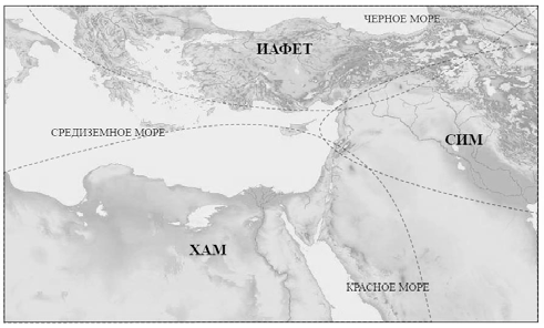 Расселение сыновей Ноя.