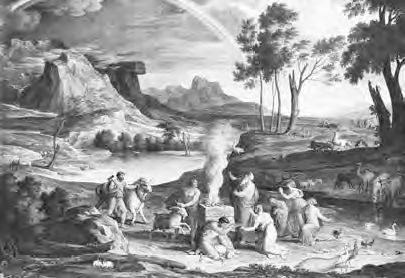 Жертвоприношение Ноя. С картины художника 18-19 вв. Й. А. Коха