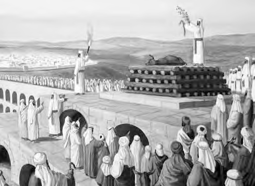 Жертвоприношение "рыжей телицы" (из экспозиции музея Храма)