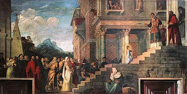 Тициан. Введение Богородицы во Храм