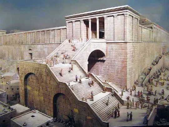 Реконструкция "арки Робинсона". Из экспозиции Музея истории Иерусалима